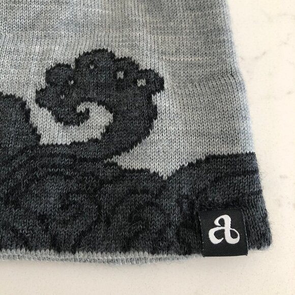 Ambler Outdoor Activewear Casual 100% Merino Wool Hat Whimsical Print Gry Sz OS - Picture 3 of 5